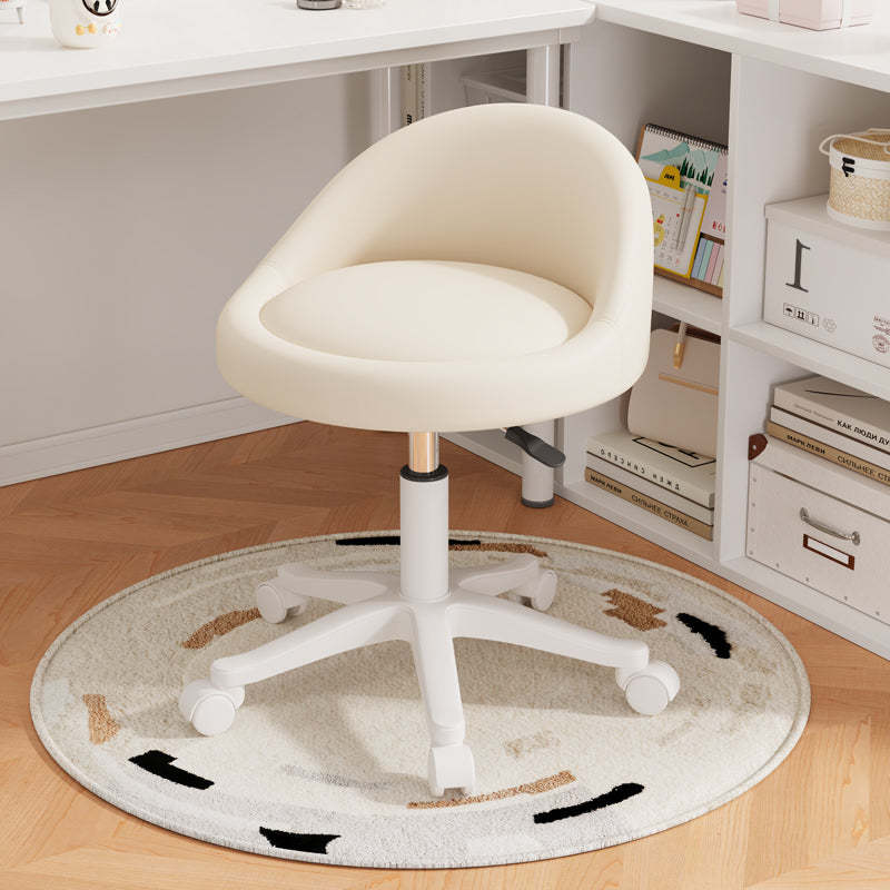 Modern Microfiber Leather Plastic Vanity Stool