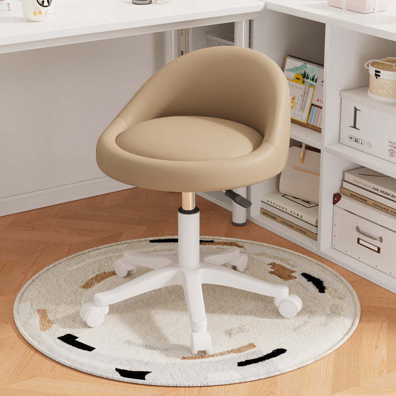 Modern Microfiber Leather Plastic Vanity Stool