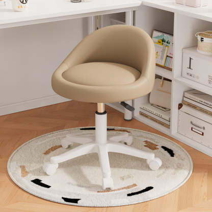Modern Microfiber Leather Plastic Vanity Stool