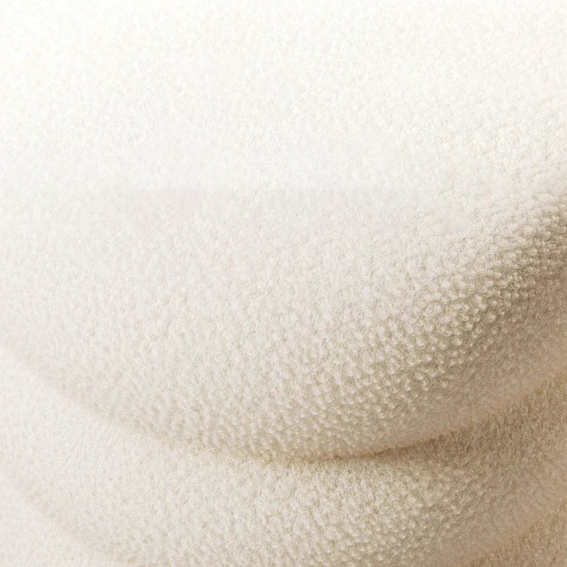 Minimalist Cylinder Lambswool Wood Vanity Stool