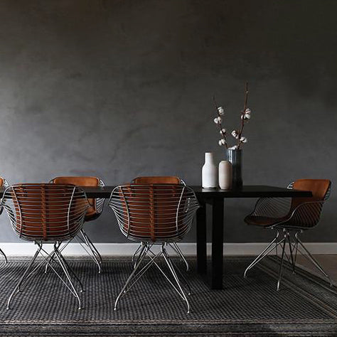 Modern Leather Metal Dining Chair