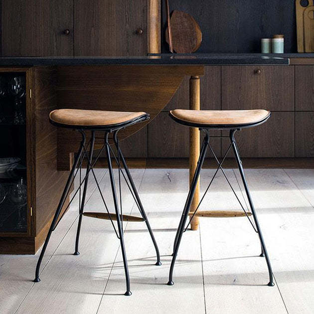 Modern Leather Metal Dining Chair