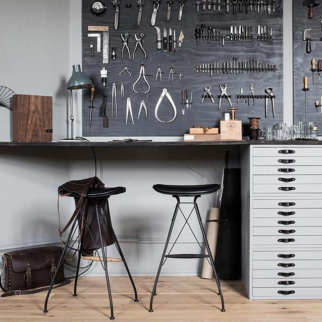 Modern Leather Metal Dining Chair