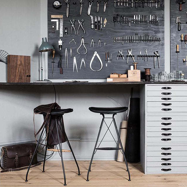 Modern Leather Metal Dining Chair