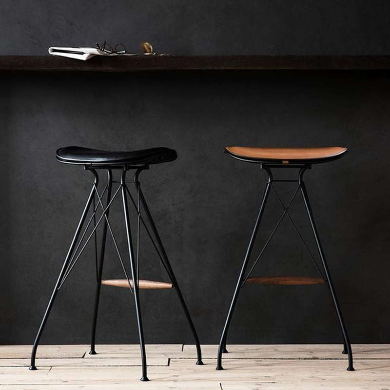 Modern Leather Metal Dining Chair