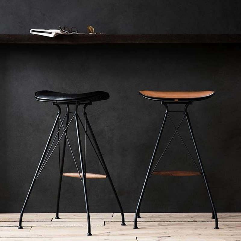 Modern Leather Metal Dining Chair
