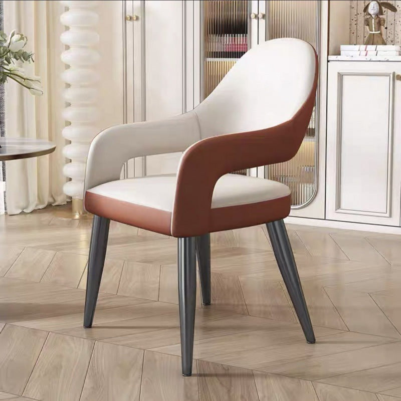 Scandinavian Leather Iron Chair