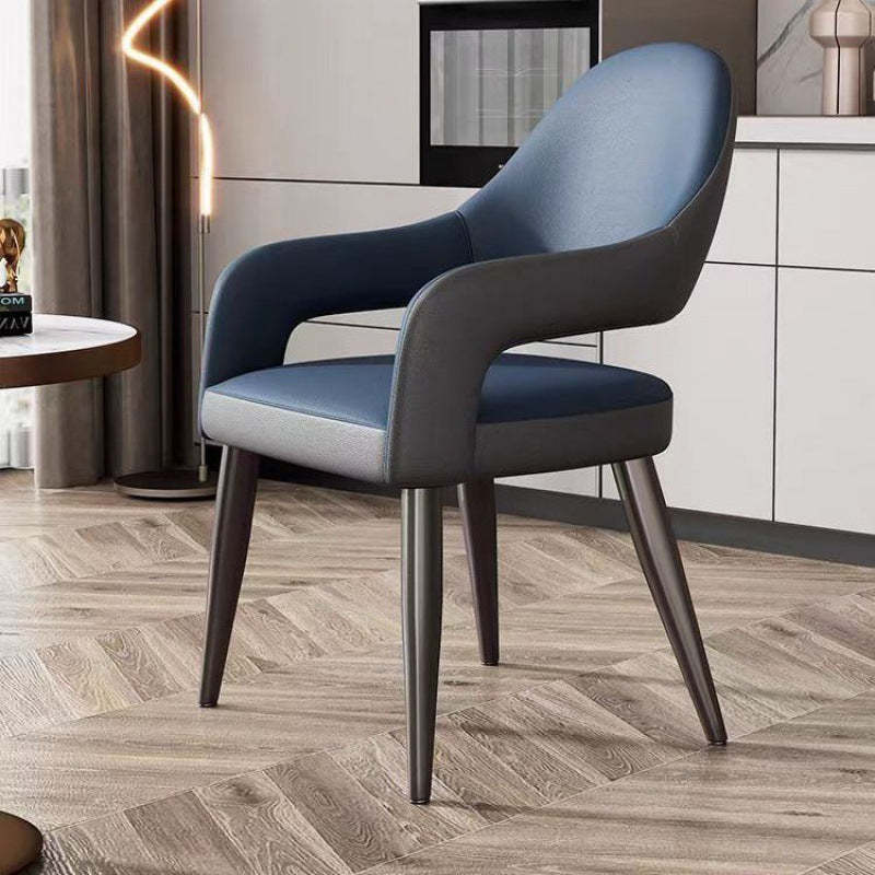 Scandinavian Leather Iron Chair