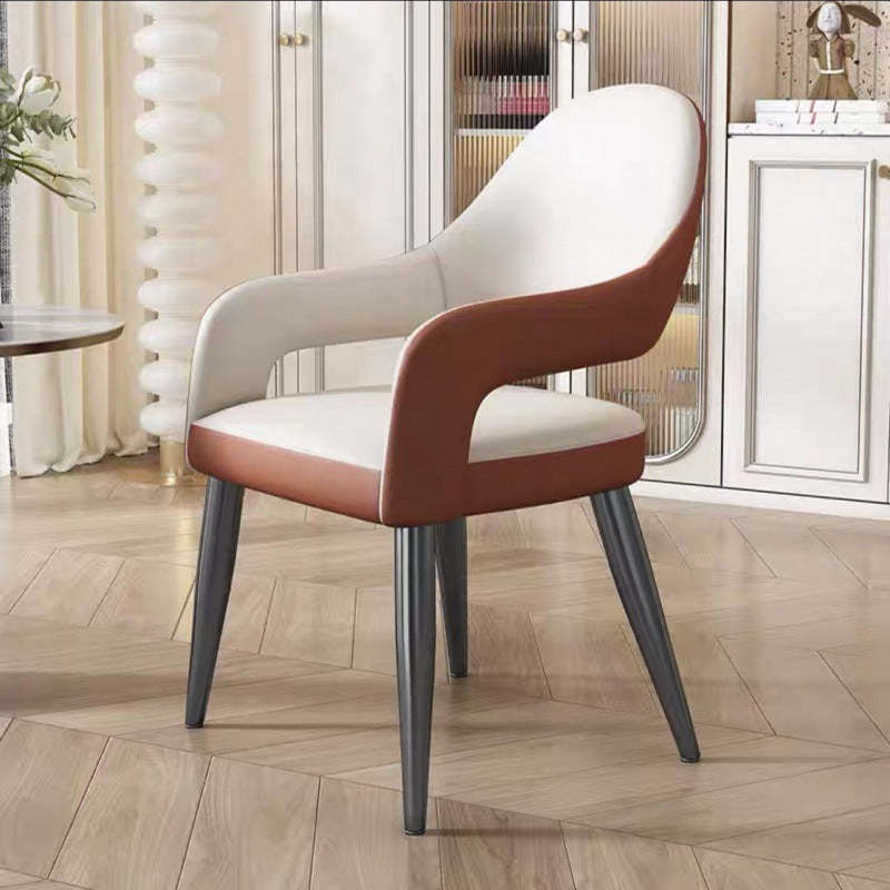 Scandinavian Leather Iron Chair