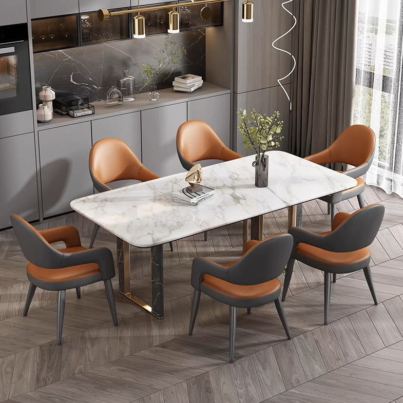 Scandinavian Leather Iron Chair