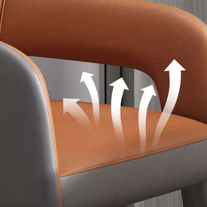 Scandinavian Leather Iron Chair