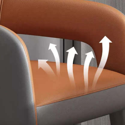 Scandinavian Leather Iron Chair