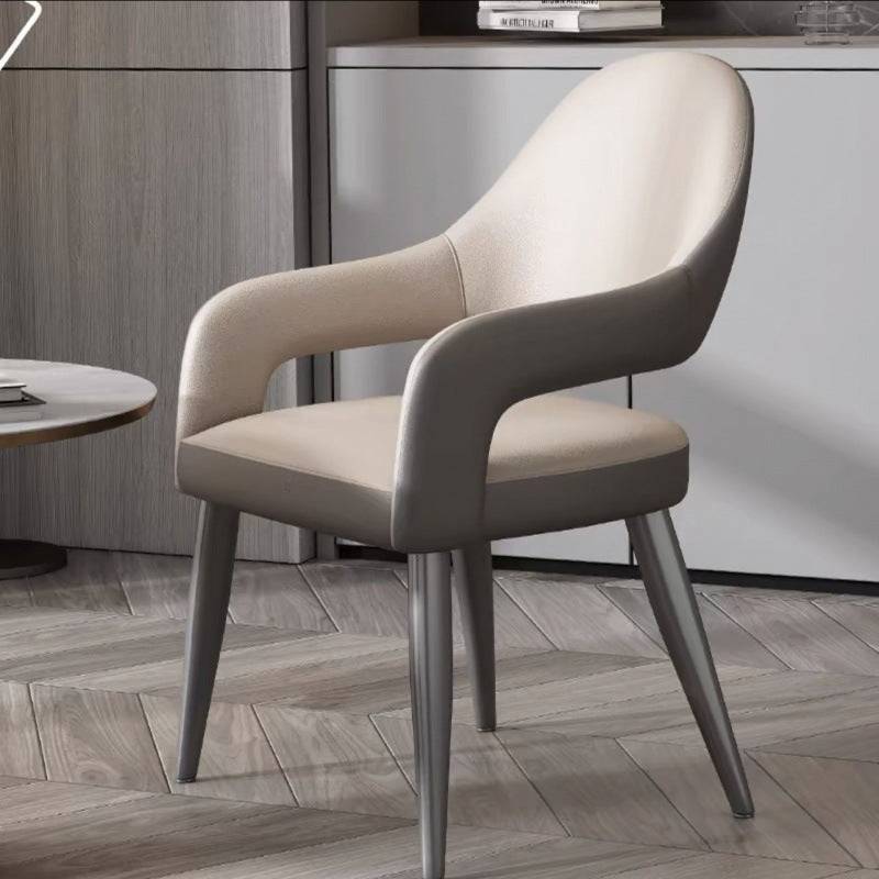 Scandinavian Leather Iron Chair