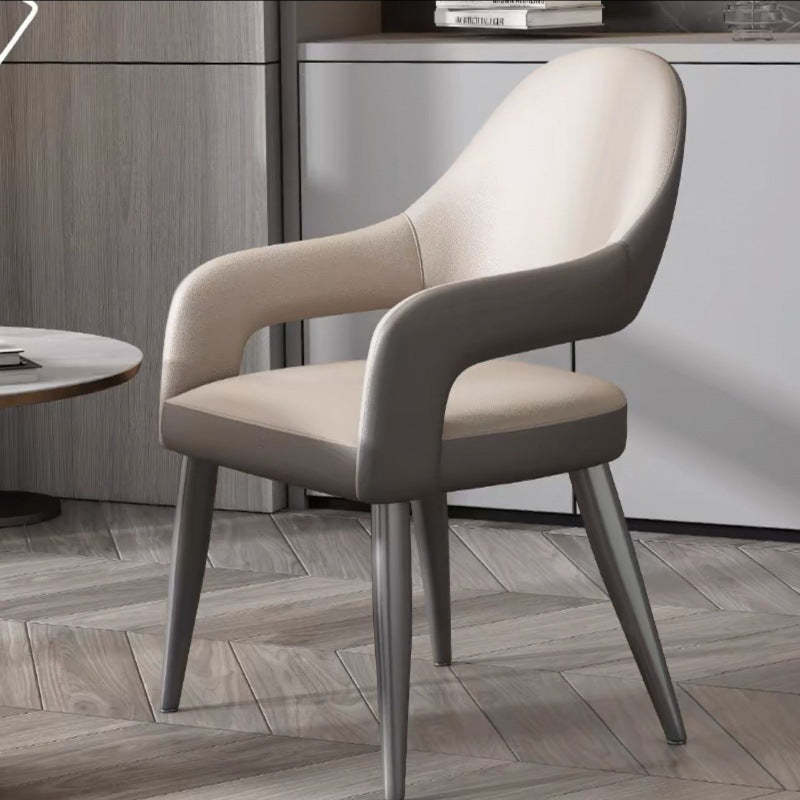 Scandinavian Leather Iron Chair