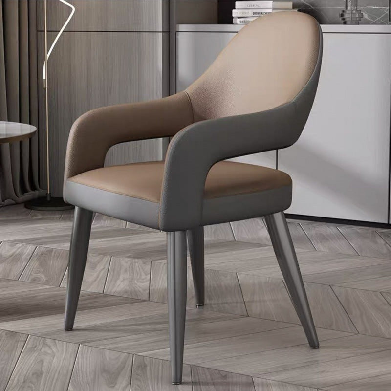 Scandinavian Leather Iron Chair