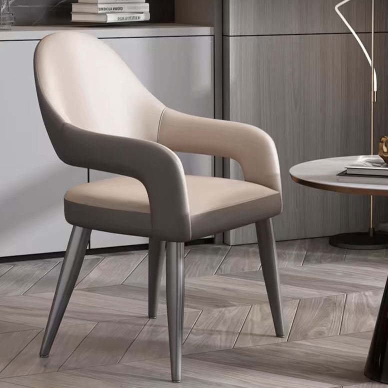 Scandinavian Leather Iron Chair
