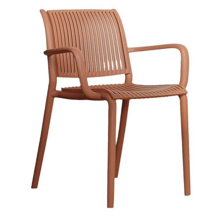 Modern Plastic Dining Chair with Armrest