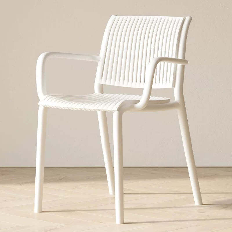 Modern Plastic Dining Chair with Armrest