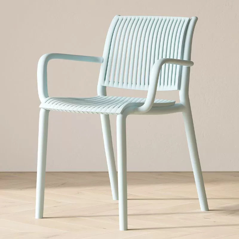 Modern Plastic Dining Chair with Armrest