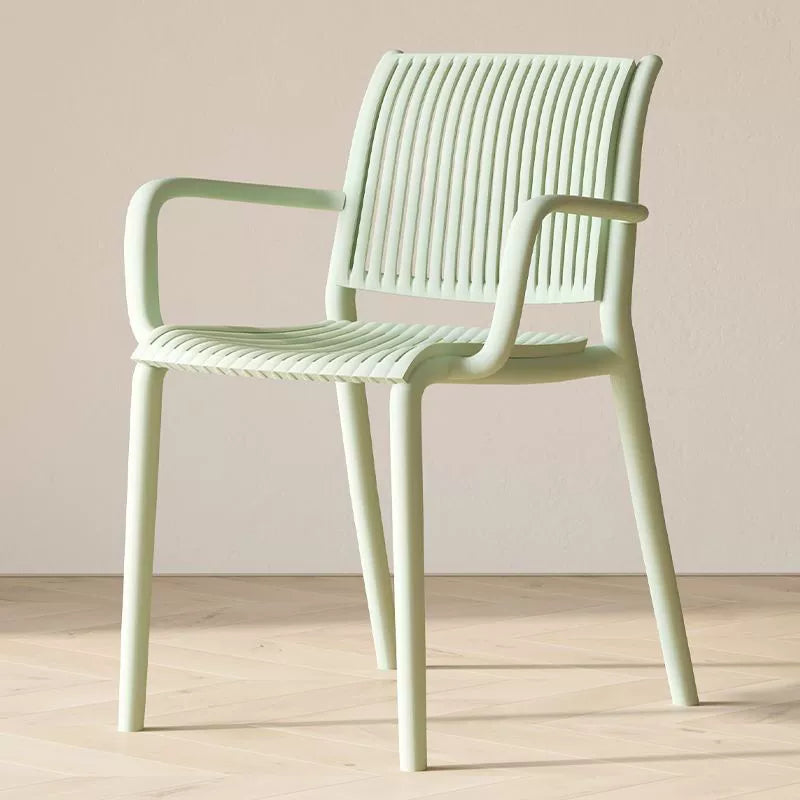 Modern Plastic Dining Chair with Armrest