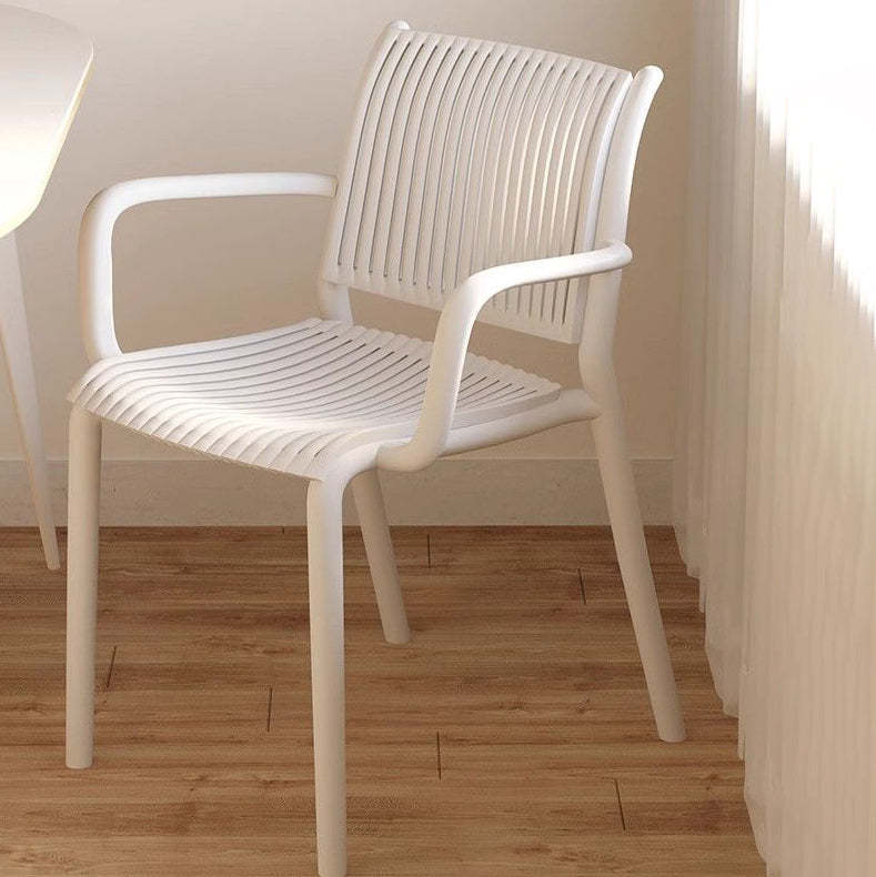 Modern Plastic Dining Chair with Armrest