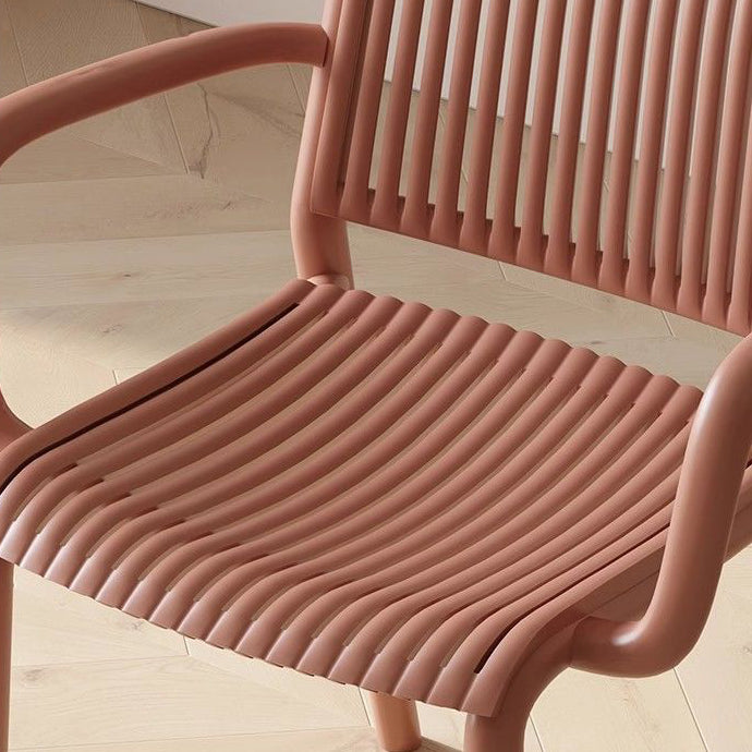 Modern Plastic Dining Chair with Armrest