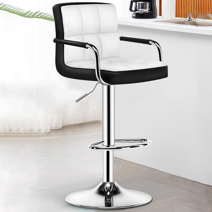 Minimalist Leather Steel Bar Stool