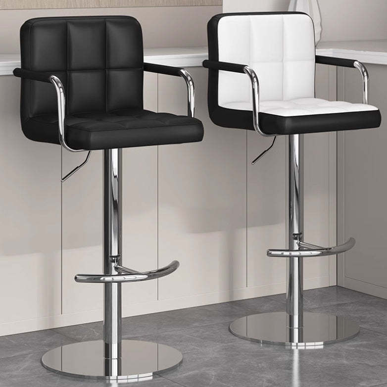 Minimalist Leather Steel Bar Stool