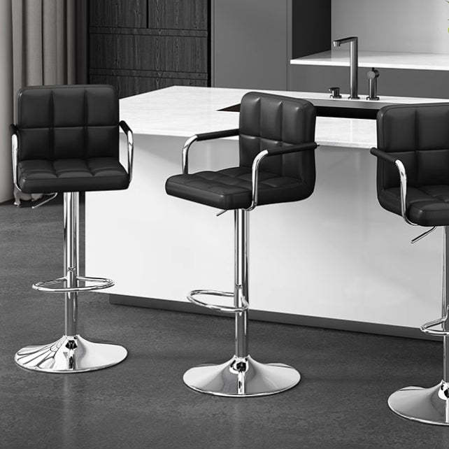Minimalist Leather Steel Bar Stool