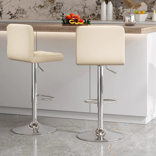 Minimalist Leather Steel Bar Stool