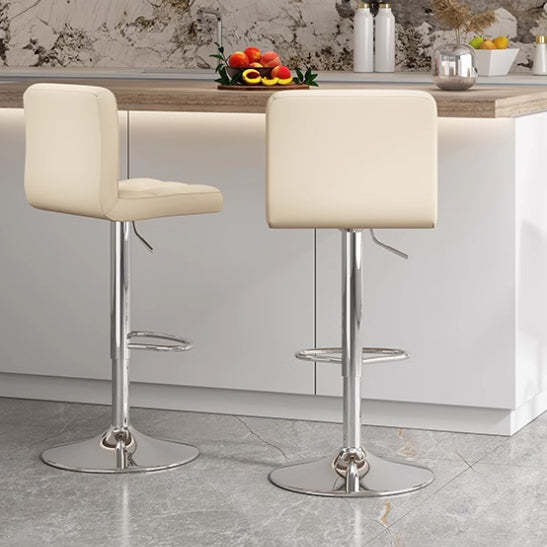 Minimalist Leather Steel Bar Stool