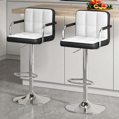 Minimalist Leather Steel Bar Stool