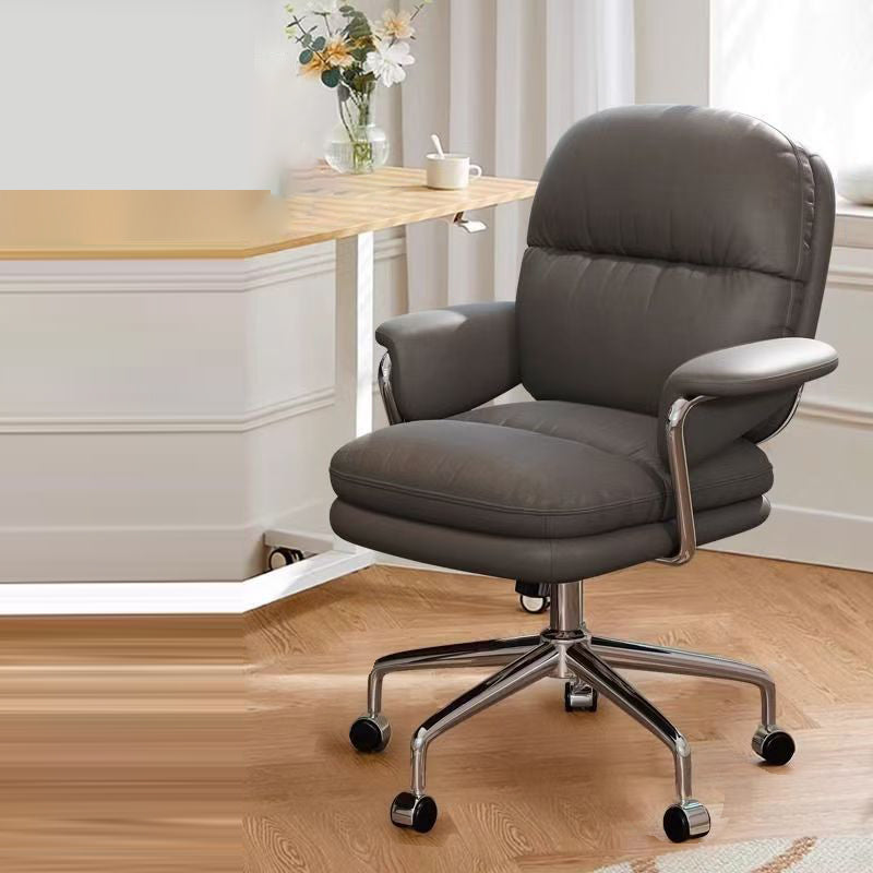 Nordic PU Leather Steel Desk Chair