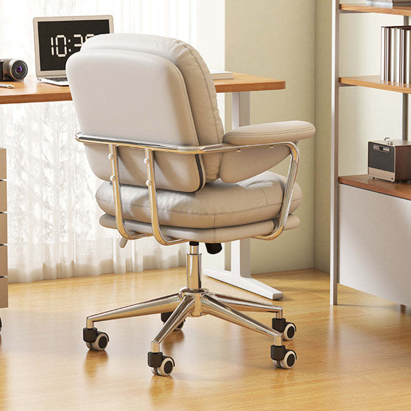 Nordic PU Leather Steel Desk Chair
