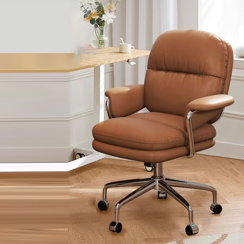 Nordic PU Leather Steel Desk Chair