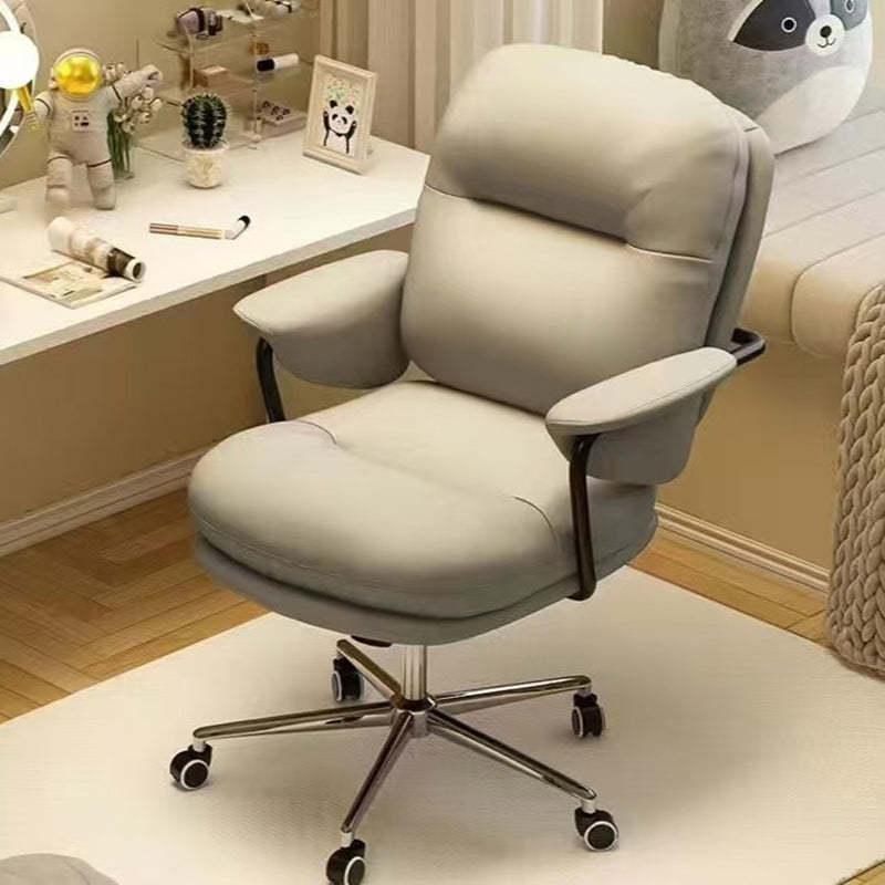 Nordic PU Leather Steel Desk Chair
