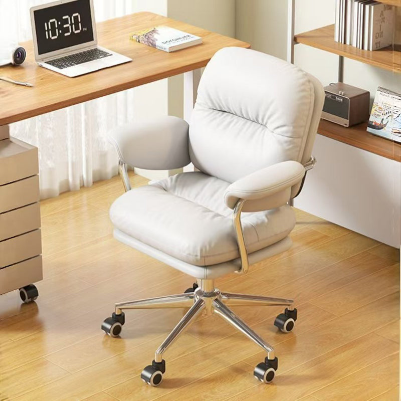 Nordic PU Leather Steel Desk Chair