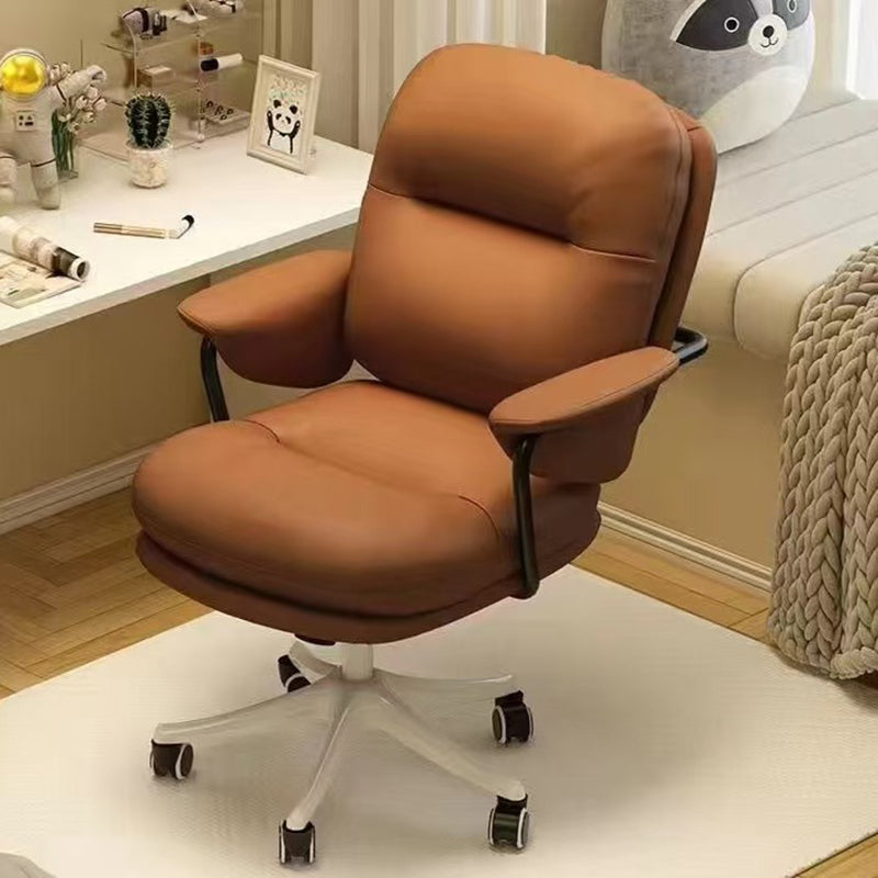 Nordic PU Leather Steel Desk Chair