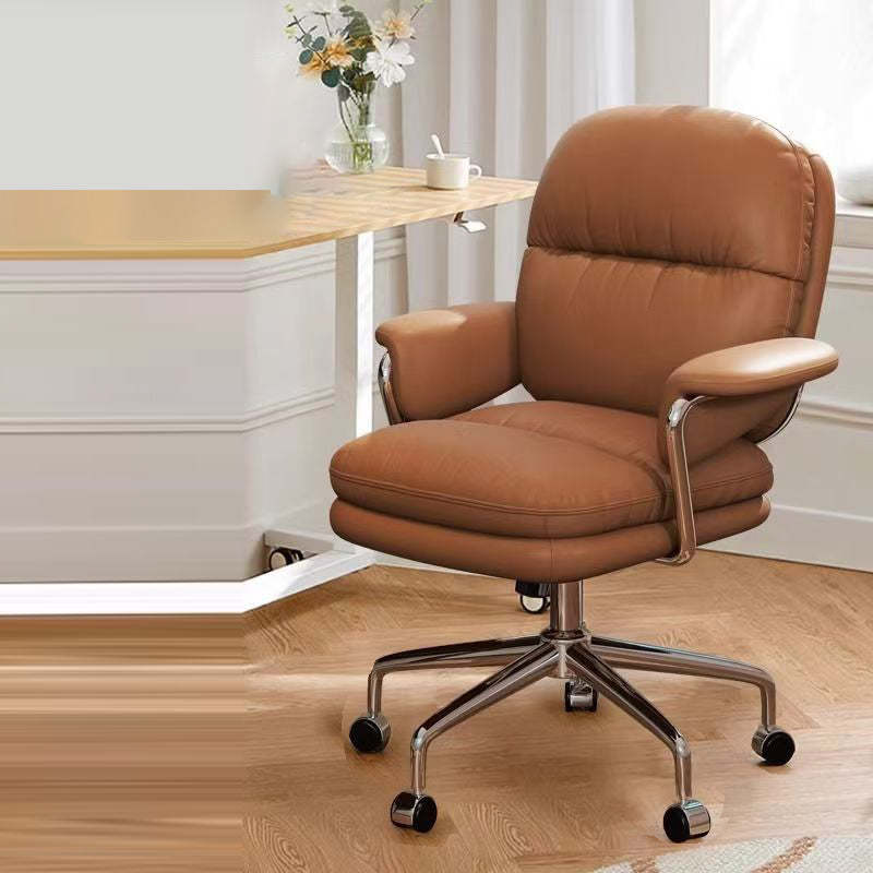 Nordic PU Leather Steel Desk Chair