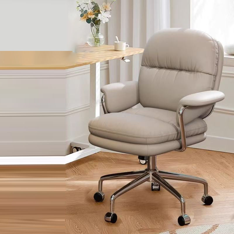 Nordic PU Leather Steel Desk Chair
