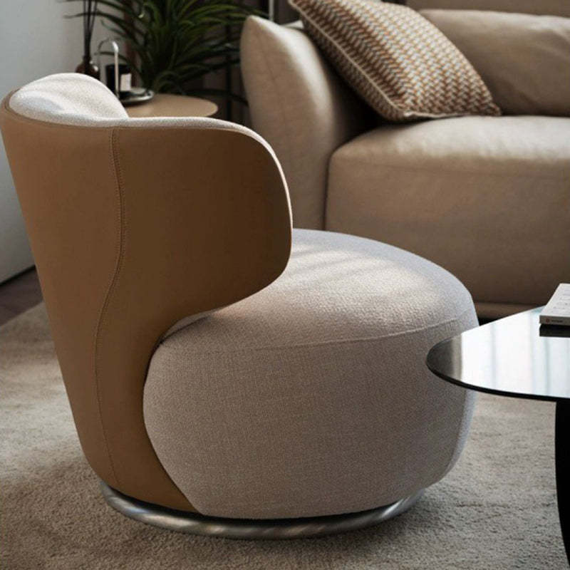 European Linen Wood Iron Sofa