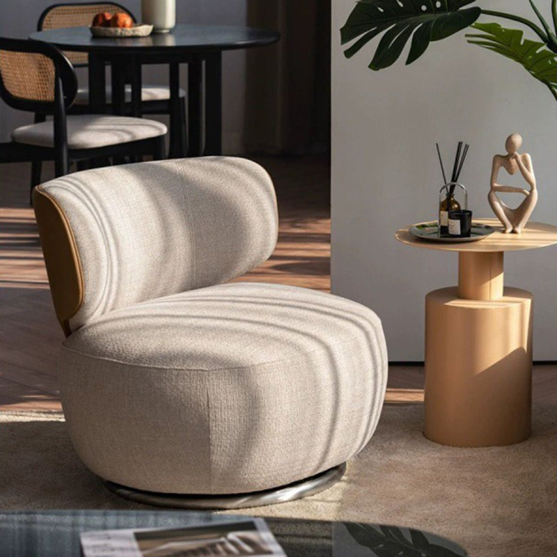 European Linen Wood Iron Sofa — Gray