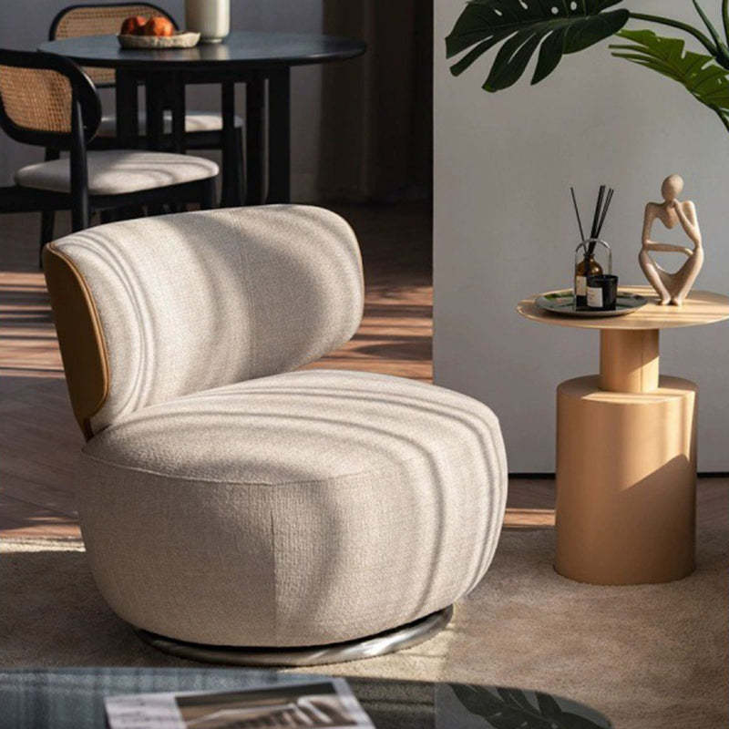 European Linen Wood Iron Sofa — Gray