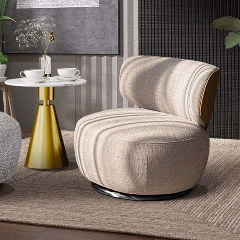 European Linen Wood Iron Sofa