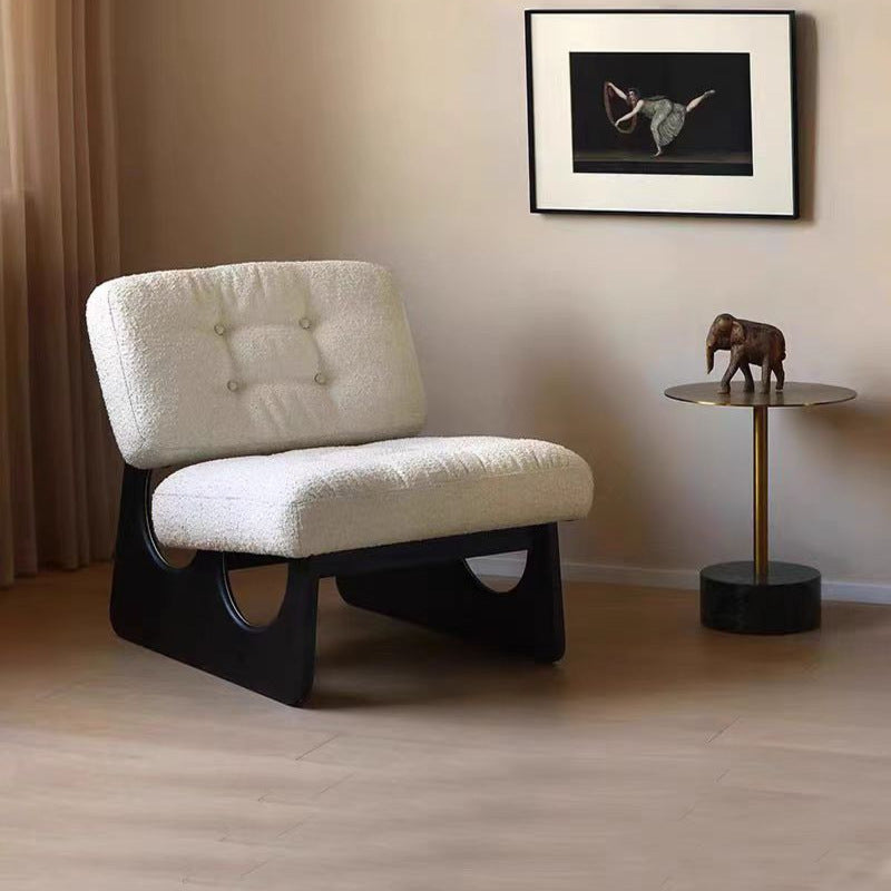 Retro Leather Wood Accent Chair — Green