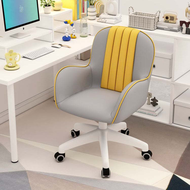 Coastal PU Leather Nylon Desk Chair