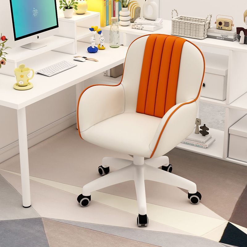 Coastal PU Leather Nylon Desk Chair — A
