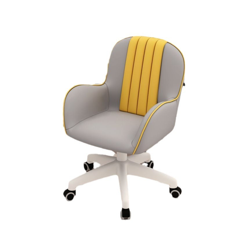 Coastal PU Leather Nylon Desk Chair