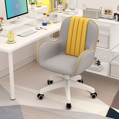 Coastal PU Leather Nylon Desk Chair