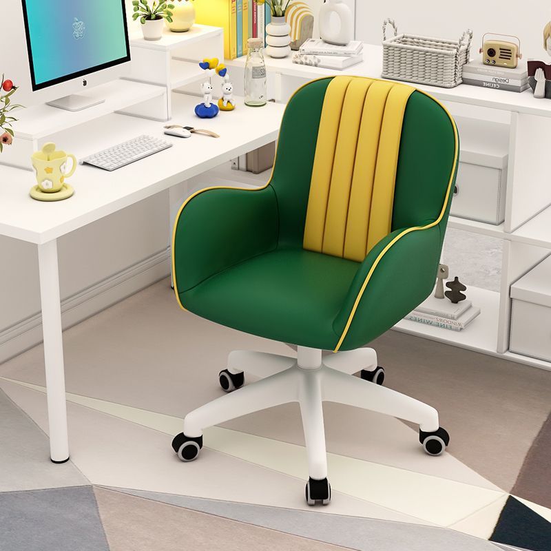 Coastal PU Leather Nylon Desk Chair